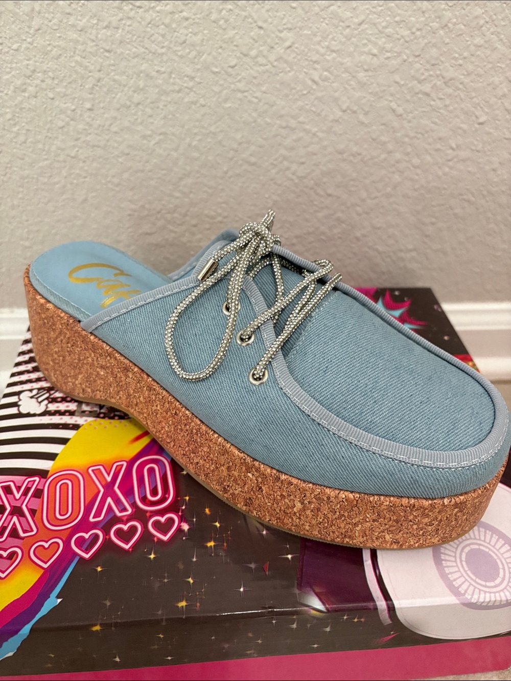 Cork Platform Slip-On Mules
